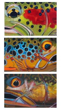 Trout Trio – Bow, Brown, Brook with Flies