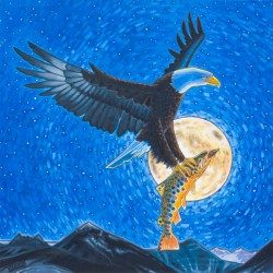 Eagle With Trout