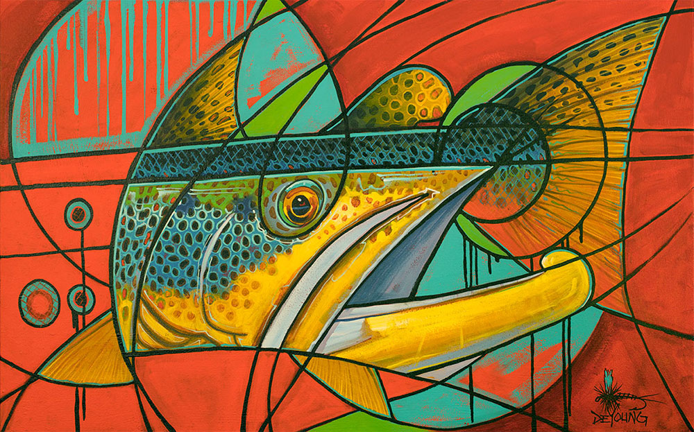 Abstract Fish Face Series, Derek DeYoung Archive