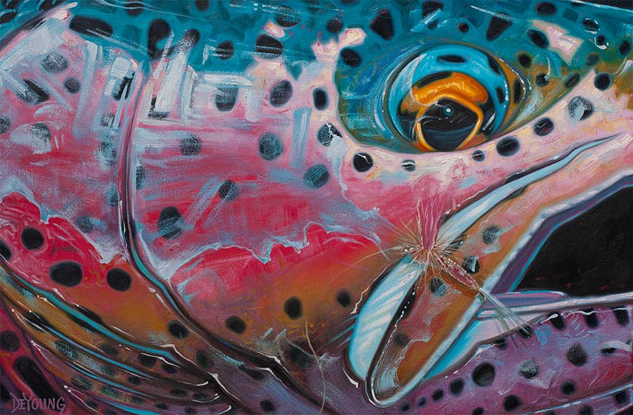 trout skin painting